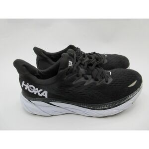 HOKA Clifton‎ 8 Shoes Mens Size 9D Black White Running Cushioned 1119393 BWHT